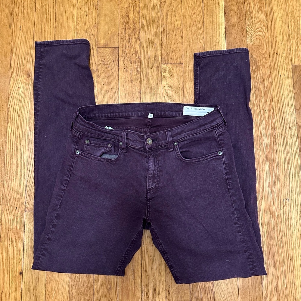 Rag & Bone Deep Burgundy Jeans